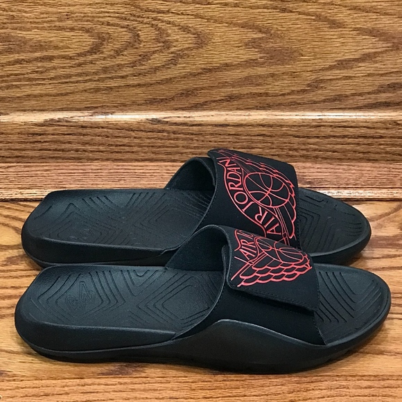 Jordan Hydro 7 Black University Red Rouge Slides - Picture 3 of 7